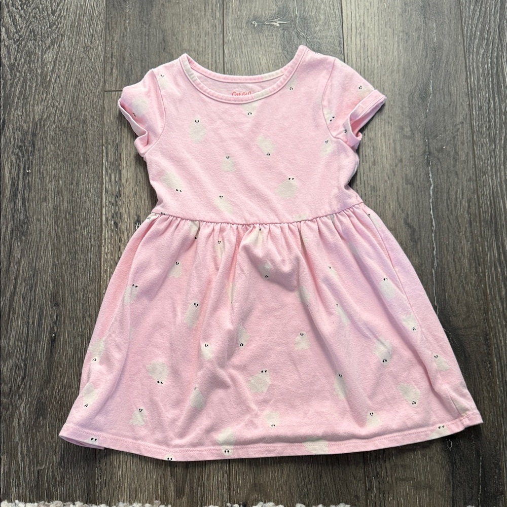 Cat & Jack Light Pink Kids Dress with Cute Patterns